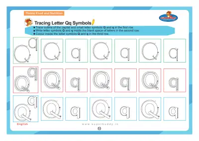 Preview of the first page of Tracing Letter Qq Symbols
