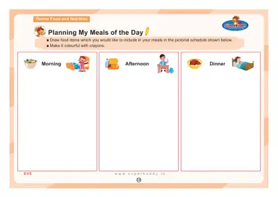 Preview of the first page of Planning My Meals of the Day