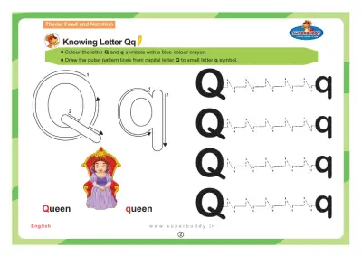 Preview of the first page of Knowing Letter Qq