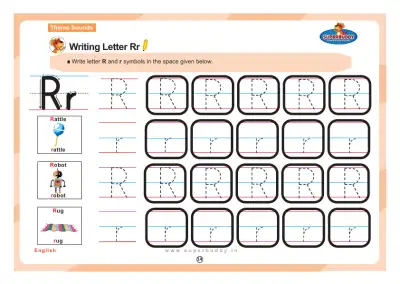 Preview of the first page of Writing Letter Rr