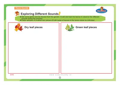 Preview of the first page of Nursery Theme 22 — Exploring Different Sounds