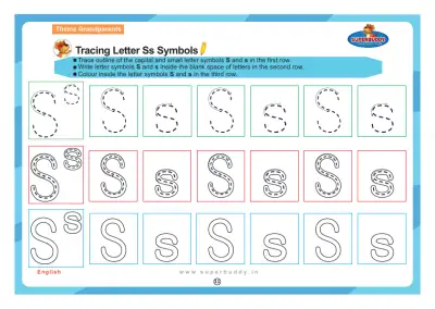 Preview of the first page of Tracing Letter Ss Symbols