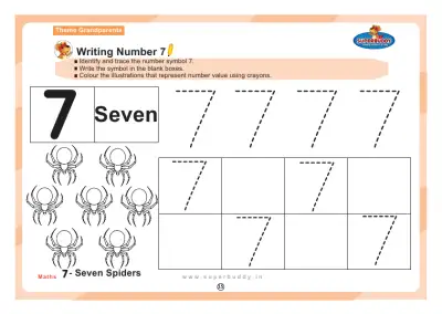 Preview of the first page of Writing Number 7