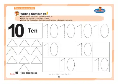 Preview of the first page of Writing Number 10