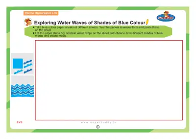 Preview of the first page of Exploring Water Waves of Shades of Blue Colour