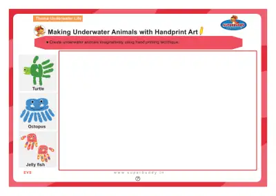 Preview of the first page of Making Underwater Animals with Handprint Art