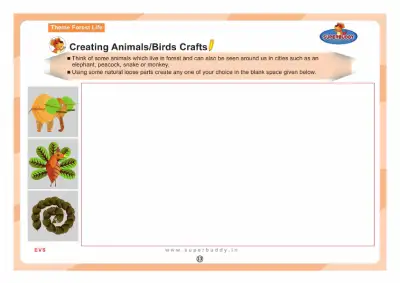 Preview of the first page of Creating Animals/Birds Crafts