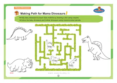 Preview of the first page of Making Path for Mama Dinosaurs