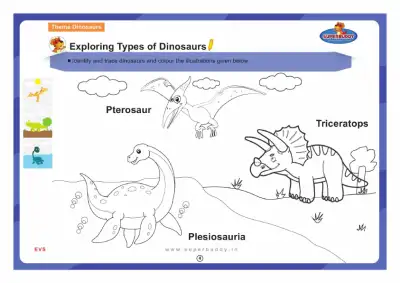 Preview of the first page of Exploring Types of Dinosaurs