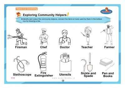Preview of the first page of Exploring Community Helpers