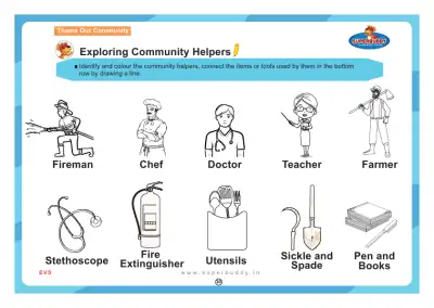 Preview of the first page of Exploring Community Helpers