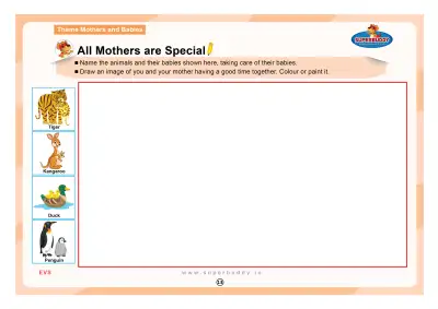 Preview of the first page of Nursery Theme 3 — All Mothers are Special