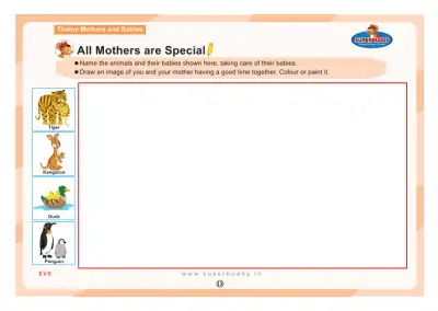 Preview of the first page of Nursery Theme 3 — All Mothers are Special