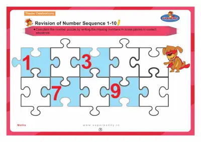 Preview of the first page of Revision of Number Sequence 1-10