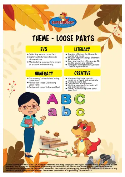 Preview of the first page of Nursery Theme 4 Divider — Loose Parts