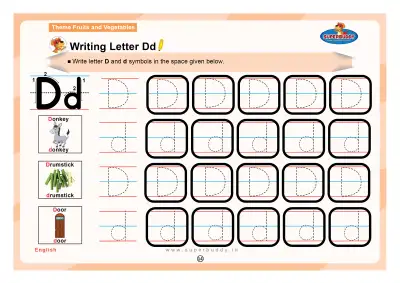 Preview of the first page of Writing Letter Dd