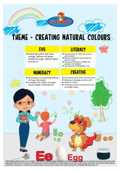 Preview of the first page of Nursery Theme 6 — Creating Natural Colours Cover Page