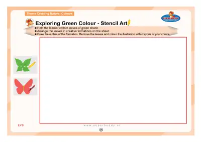 Preview of the first page of Exploring Green Colour - Stencil Art
