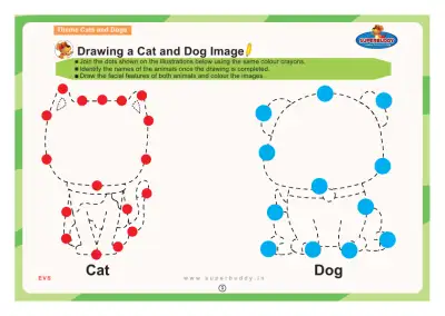 Preview of the first page of Drawing a Cat and Dog Image
