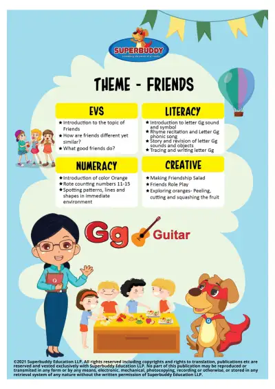 Preview of the first page of Nursery Theme 9 Divider — Friends