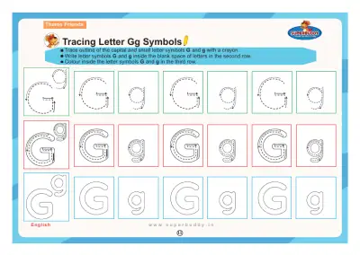 Preview of the first page of Tracing Letter Gg Symbols