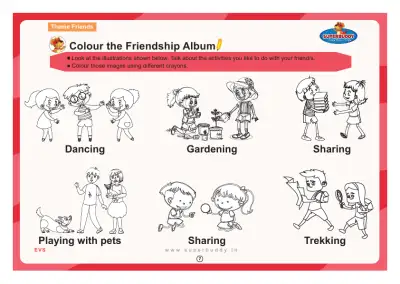 Preview of the first page of Colour the Friendship Album