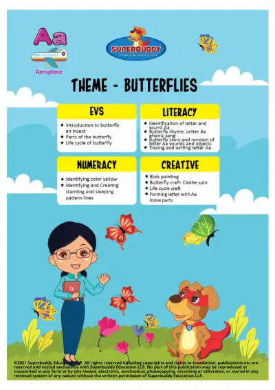 Preview of the first page of Nursery · Butterflies · Week 1 — Combined week package (TP + Tasksheets)