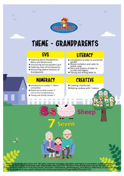 Preview of the first page of Nursery · Grandparents · Week 23 — Combined week package (TP + Tasksheets)