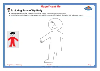 Preview of the first page of Exploring Parts of My Body
