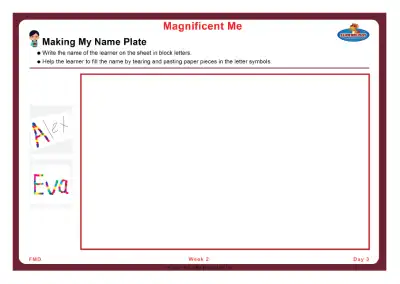 Preview of the first page of Making My Name Plate