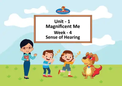 Preview of the first page of Pre-Nursery Unit 1 Week 4 Cover — Sense of Hearing