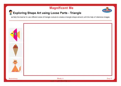Preview of the first page of Exploring Shape Art using Loose Parts - Triangle
