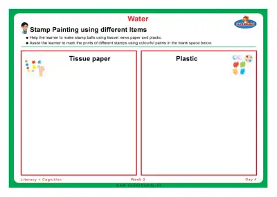 Preview of the first page of Stamp Painting using different Items