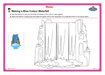 Preview of the first page of Making a Blue Colour Waterfall