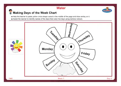 Preview of the first page of Making Days of the Week Chart