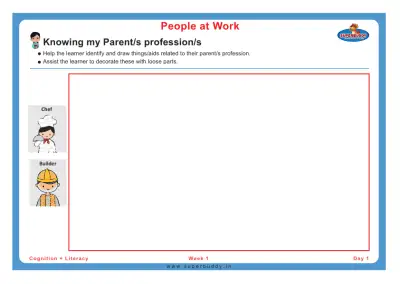 Preview of the first page of Knowing my Parent/s profession/s