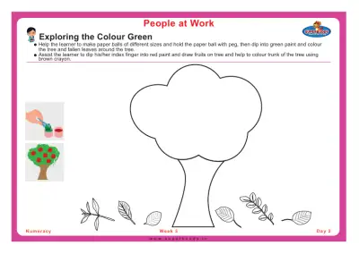 Preview of the first page of Pre-Nursery Unit 3 Week 3 Day 2 — Exploring the Colour Green