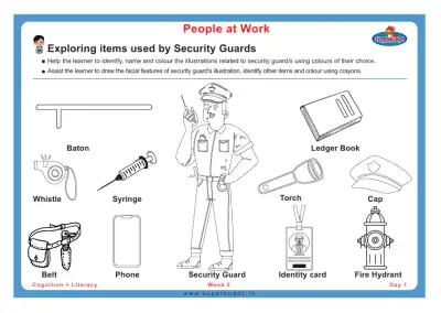 Preview of the first page of Exploring items used by Security Guards