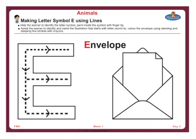 Preview of the first page of Making Letter Symbol E using Lines