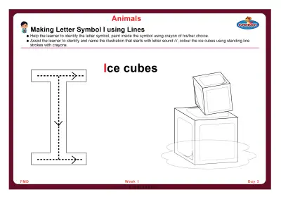 Preview of the first page of Making Letter Symbol I using Lines