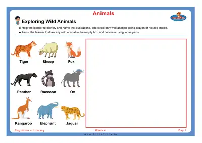 Preview of the first page of Exploring Wild Animals