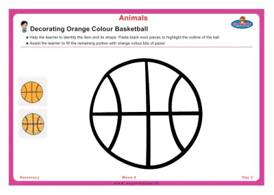 Preview of the first page of Decorating Orange Colour Basketball