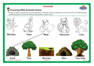 Preview of the first page of Knowing Wild Animals Home