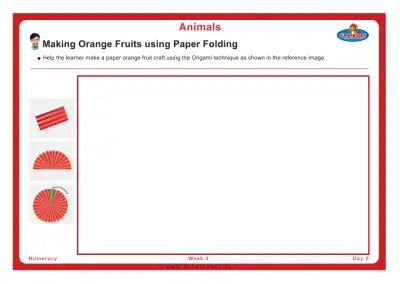 Preview of the first page of Making Orange Fruits using Paper Folding