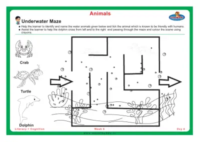Preview of the first page of Underwater Maze